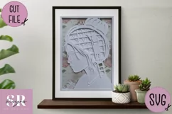 Girl loves books shadowbox| paper cutting | Girl loves books Product Image 7