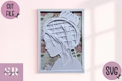 Girl loves books shadowbox| paper cutting | Girl loves books Product Image 1