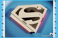 Superman box for laser cutting, gift for dad, laser cutting Product Image 2