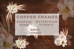 Watercolor Pampas Grass Copper Frames Product Image 1