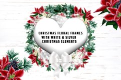 Silver Christmas Flower Heart Frames Product Image 1