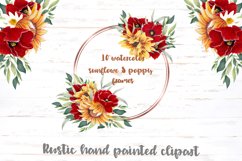 Rose Gold Sunflower and Poppy Frames Product Image 1