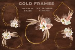 Watercolor Pampas Grass Gold Frames Product Image 2