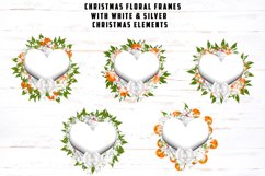Silver Christmas Flower Heart Frames Product Image 3