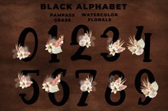 Black Boho Floral Alphabet Product Image 2