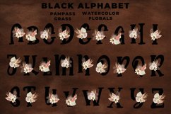 Black Boho Floral Alphabet Product Image 3