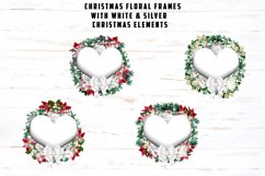 Silver Christmas Flower Heart Frames Product Image 2