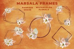 Watercolor Pampas Grass Marsala Frames Product Image 3