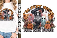 I&#039;m Just Here For The Boos -Halloween Sublimation Product Image 1