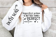 Imperfect Action Is Sleeve SVG, Inspirational SVG Design Product Image 2