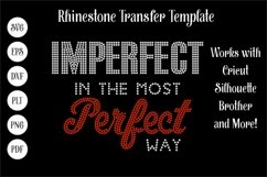 Imperfect In a Perfect Way Rhinestone SVG Template Product Image 1