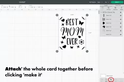 Best MOM Ever Papercut Card SVG, Mother's Day Template cards Product Image 2