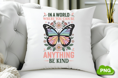 In A World Where You Can Be Anything Be Kind PNG, Butterfly Product Image 3