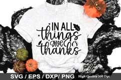 in all things give thanks SVG - Thanksgiving Design Product Image 1