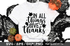 In all things give thanks SVG - Fall Quotes Design Product Image 1