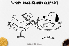 Dachshunds in Cocktail Glasses SVG 2 Designs Product Image 1