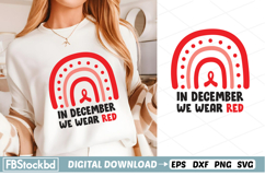 In December We Wear Red, aids awareness svg, aids awareness Product Image 1