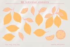 Pastel Lemons: Hand-Drawn Citrus Clipart Product Image 2