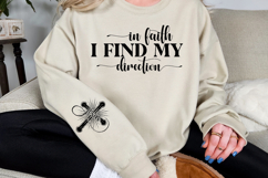 In faith I find my direction Sleeve SVG Design Product Image 2