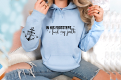 In His footsteps I find my path Sleeve SVG Design Product Image 3