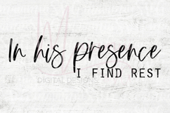 In His Presence I Find Rest, Christian Svg Product Image 4