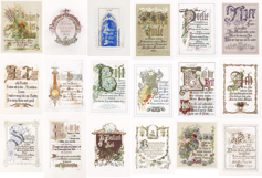 18 Illuminated German Poetry Manuscript Pages from 1865 Product Image 2