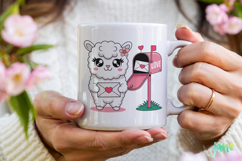 In Love Alpacas Watercolor Clipart Product Image 5