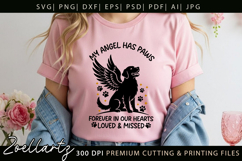 Dog Memorial SVG for Cricut My Angel Has Paws Farmhouse Sign Product Image 5