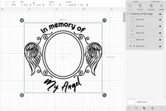 In Memory Of My Angel Wings Cut File SVG Christmas Ornament