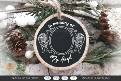 In Memory Of My Angel Wings Cut File SVG Christmas Ornament