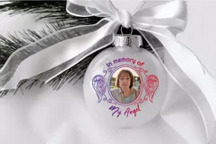 In Memory Of My Angel Wings Cut File SVG Christmas Ornament