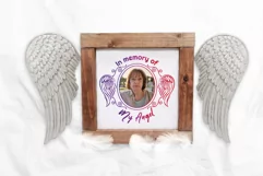 In Memory Of My Angel Wings Cut File SVG Christmas Ornament