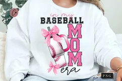 In My Baseball Mom Era Coquette PNG | Baseball PNG Product Image 1