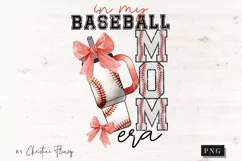 Red In My Baseball Mom Era Coquette PNG | Baseball PNG Product Image 4