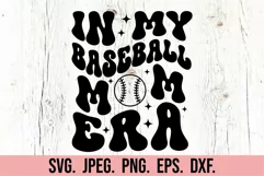 In My Baseball Mom Era SVG - Baseball Mama Shirt - Sport Mom Product Image 4
