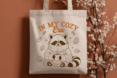 In My Cozy Era SVG PNG, Funny Fall Raccoon Sweater Design Product Image 3