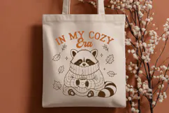 In My Cozy Era SVG PNG, Funny Fall Raccoon Sweater Design Product Image 3
