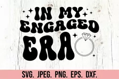 In My Engaged Era SVG - Future Mrs - Retro Bride Shirt PNG Product Image 6