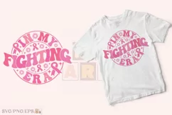 Breast Cancer SVG Retro T-shirt Design, Breast Cancer PNG Product Image 3