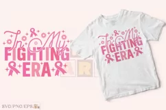 Breast Cancer SVG Retro T-shirt Design, Breast Cancer PNG Product Image 3