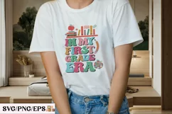 In My First Grade Era School Teacher SVG PNG T-shirt Design Product Image 3
