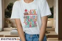 In My Fourth Grade Era School Teacher SVG PNG T-shirt Design Product Image 3