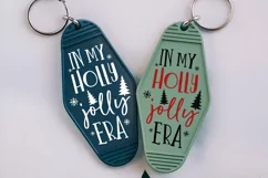 In My Holly Jolly SVG , Christmas Motel Keychain SVG Design Product Image 3