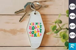 In My Holly Jolly SVG ,Christmas Motel Keychain SVG Design Product Image 1