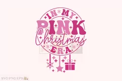In My Pink Christmas Era Christmas SVG T-shirt Design Product Image 1