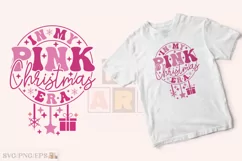 In My Pink Christmas Era Christmas SVG T-shirt Design Product Image 2