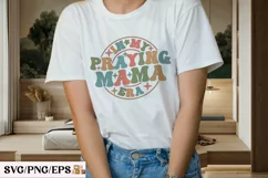 Christian Mom in My Praying Mama Era SVG T-shirt Design Product Image 3