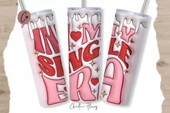 3D Inflated In My Single Era Tumbler Wrap PNG Product Image 1