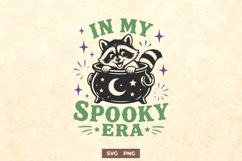 In My Spooky Era SVG PNG, Funny Halloween Raccoon Design Product Image 1