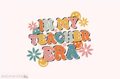 In My Teacher Era SVG, Christmas Retro Teacher Design Product Image 1